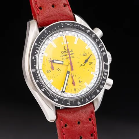 Omega Speedmaster Reduced 3810.12.40 39mm Stainless steel Yellow 8