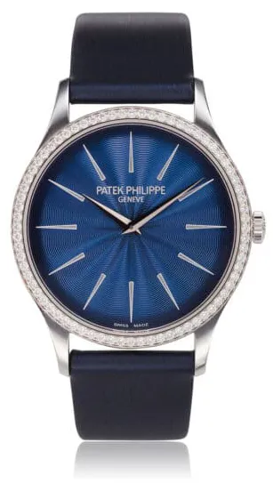 Patek Philippe Calatrava 4897G-001 33mm White gold Blue