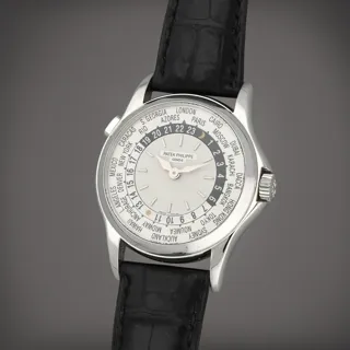 Patek Philippe World Time 5110G-001 White gold Silver