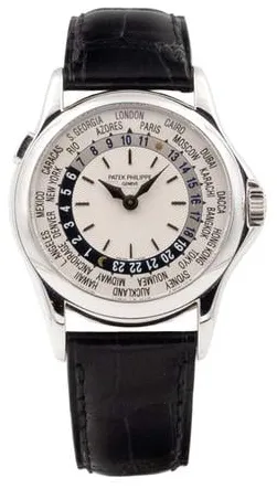 Patek Philippe World Time 5110G-001 37mm White gold Silver