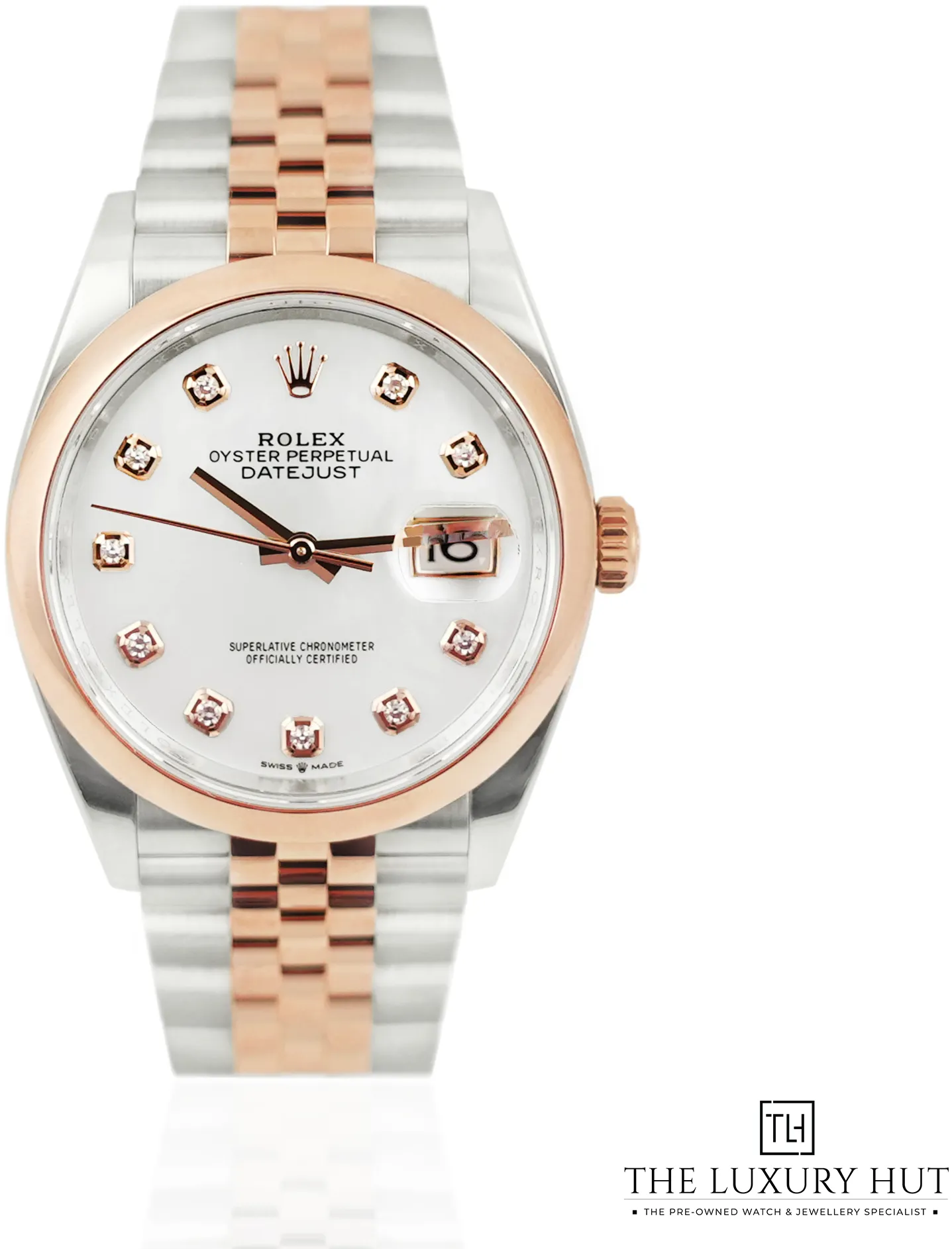 Rolex Datejust 126201 36mm Rose gold and steel •