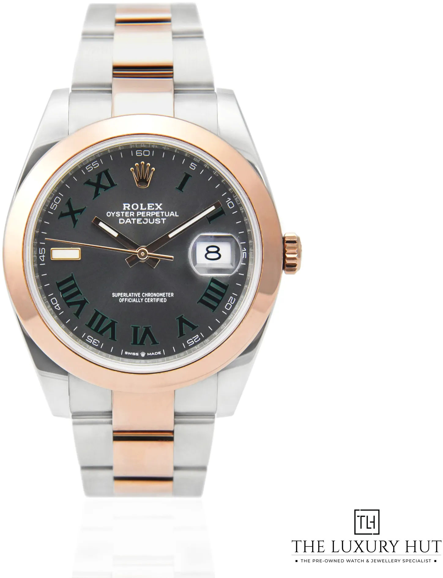 Rolex Datejust 126301 41mm Rose gold and steel •