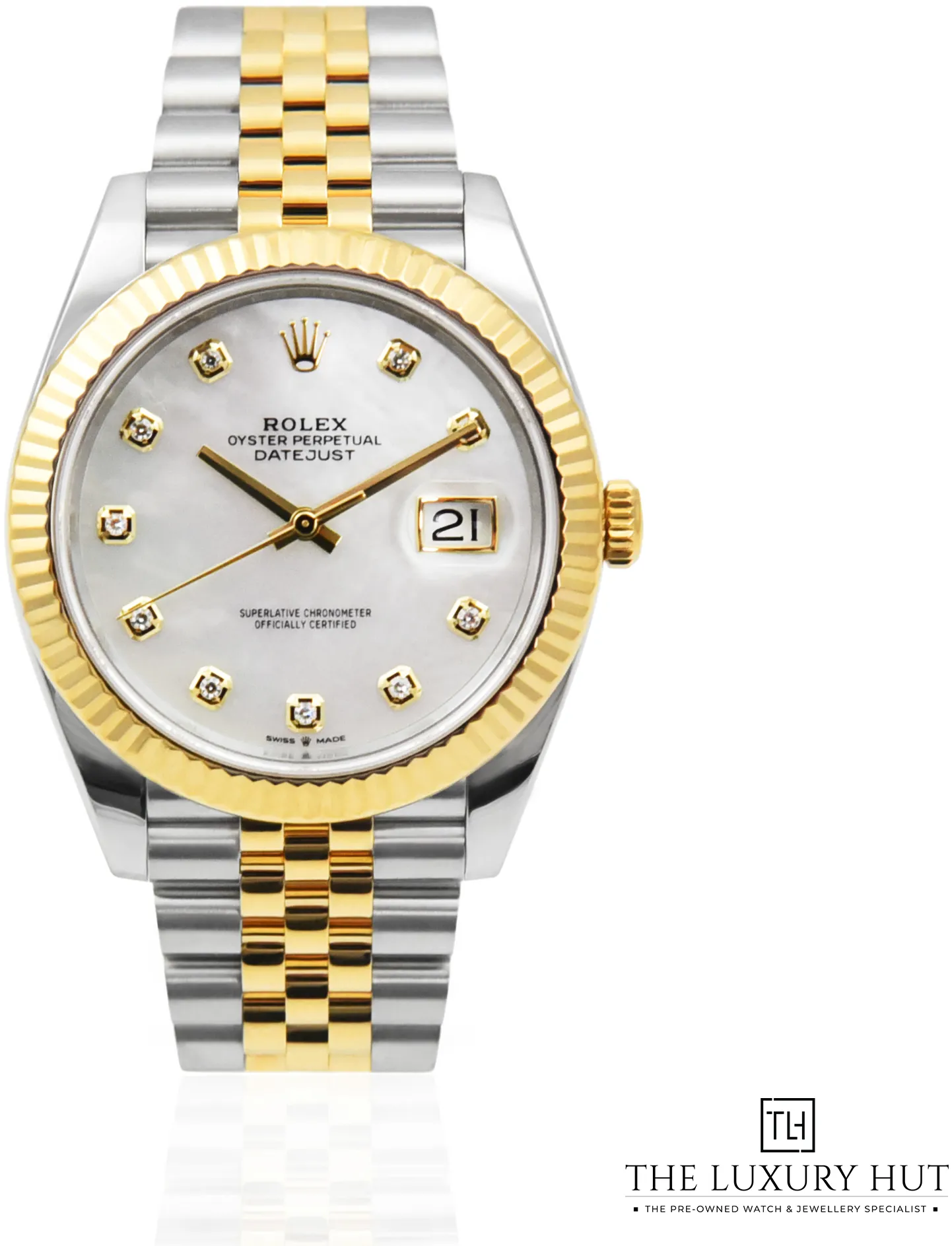 Rolex Datejust 126333 41mm Yellow gold and stainless steel Mother-of-pearl