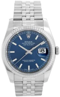 Rolex Datejust 36 116234-0139 White gold and Stainless steel Blue