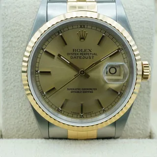 Rolex Datejust 36 16233 Stainless steel Champagne