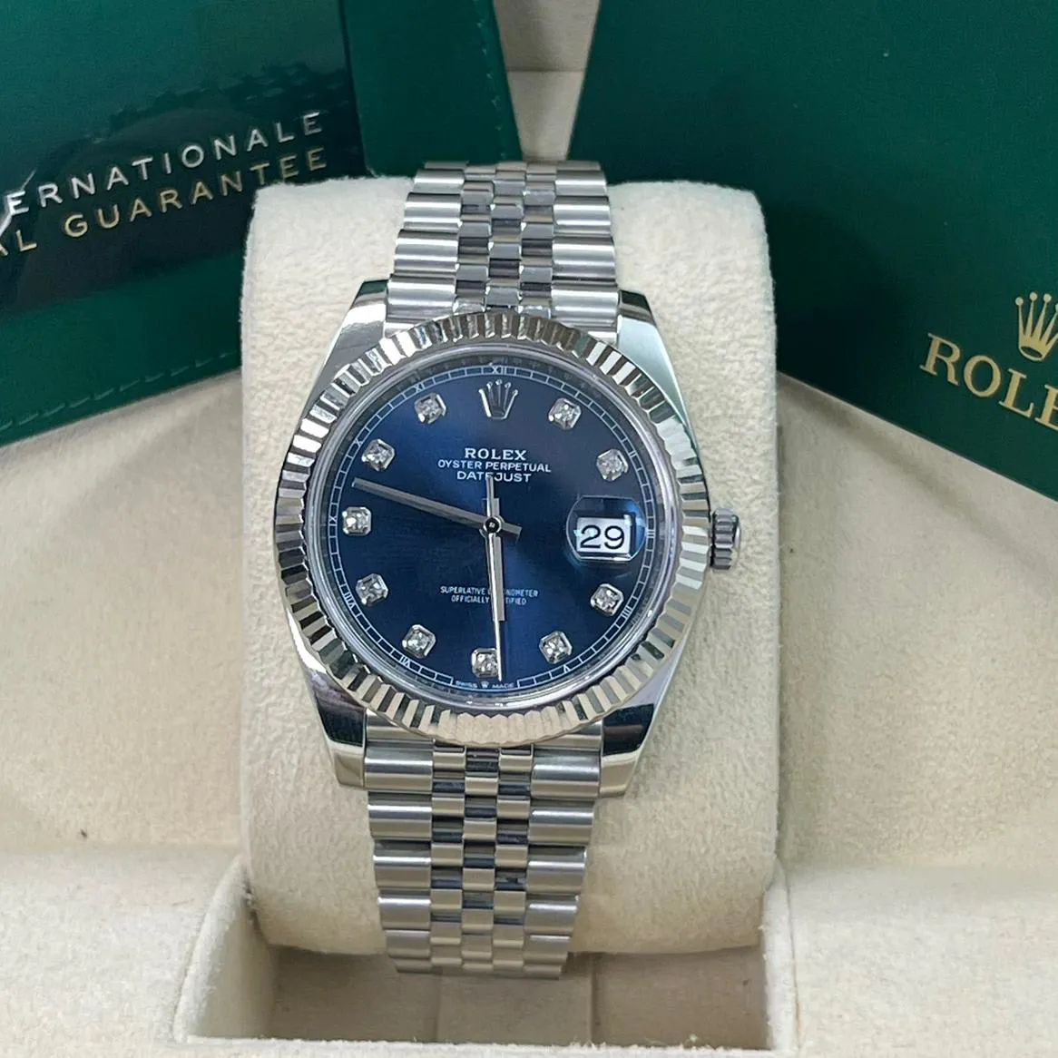 Rolex Datejust 41 126334-0016 41mm White gold and Oystersteel Blue