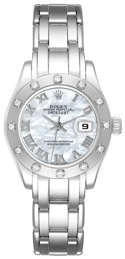 Rolex Lady-Datejust Pearlmaster 80319 29mm White gold Mother-of-pearl