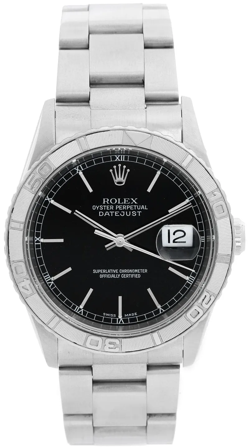 Rolex Datejust Turn-O-Graph 16264 36mm Stainless steel Black