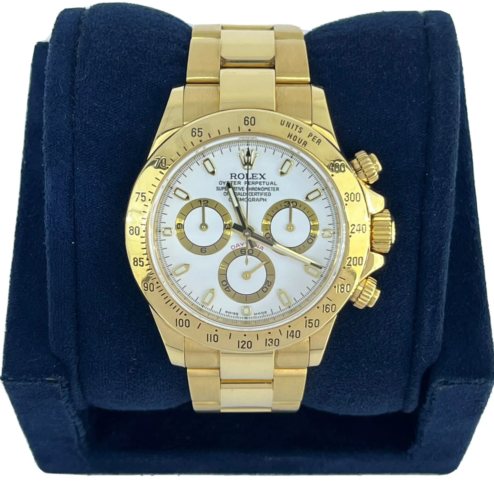 Rolex Daytona 116528-0042 40mm Yellow gold White