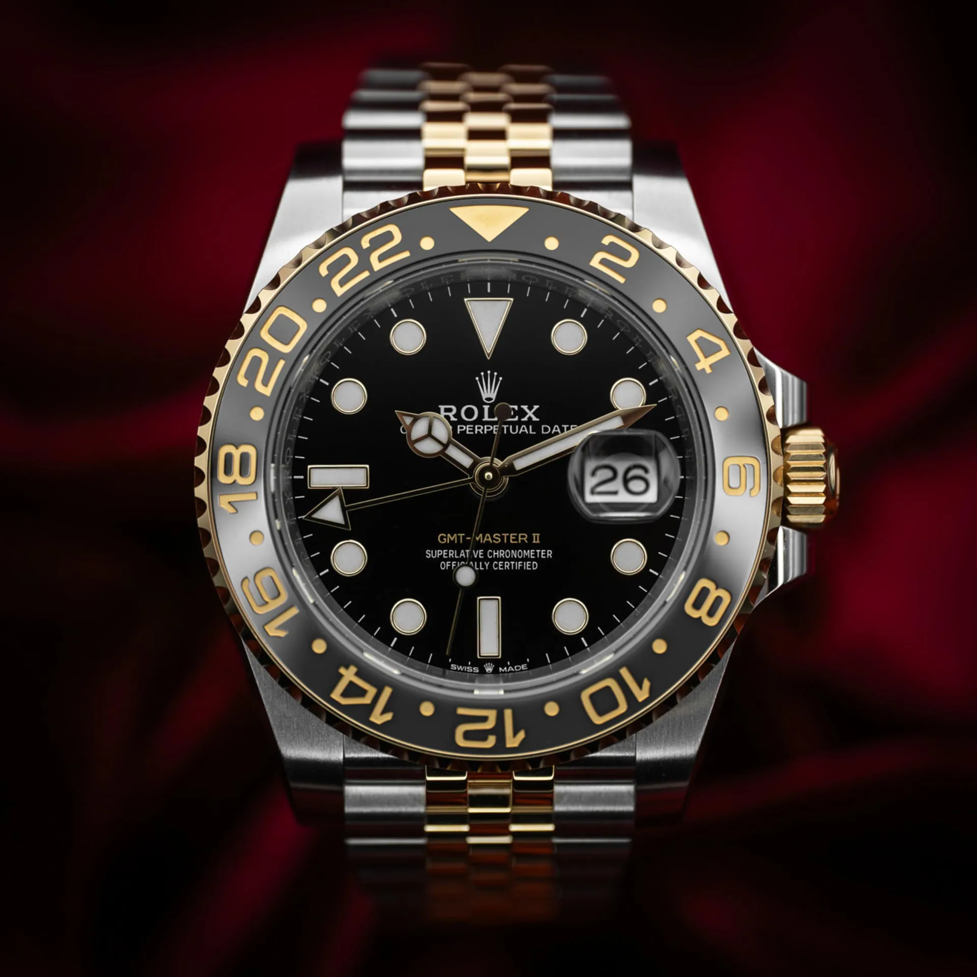 Rolex GMT-Master II 126713GRNR-0001 40mm Yellow gold and Oystersteel Black