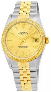 Rolex Oyster Perpetual Date 15223 Stainless steel Champagne