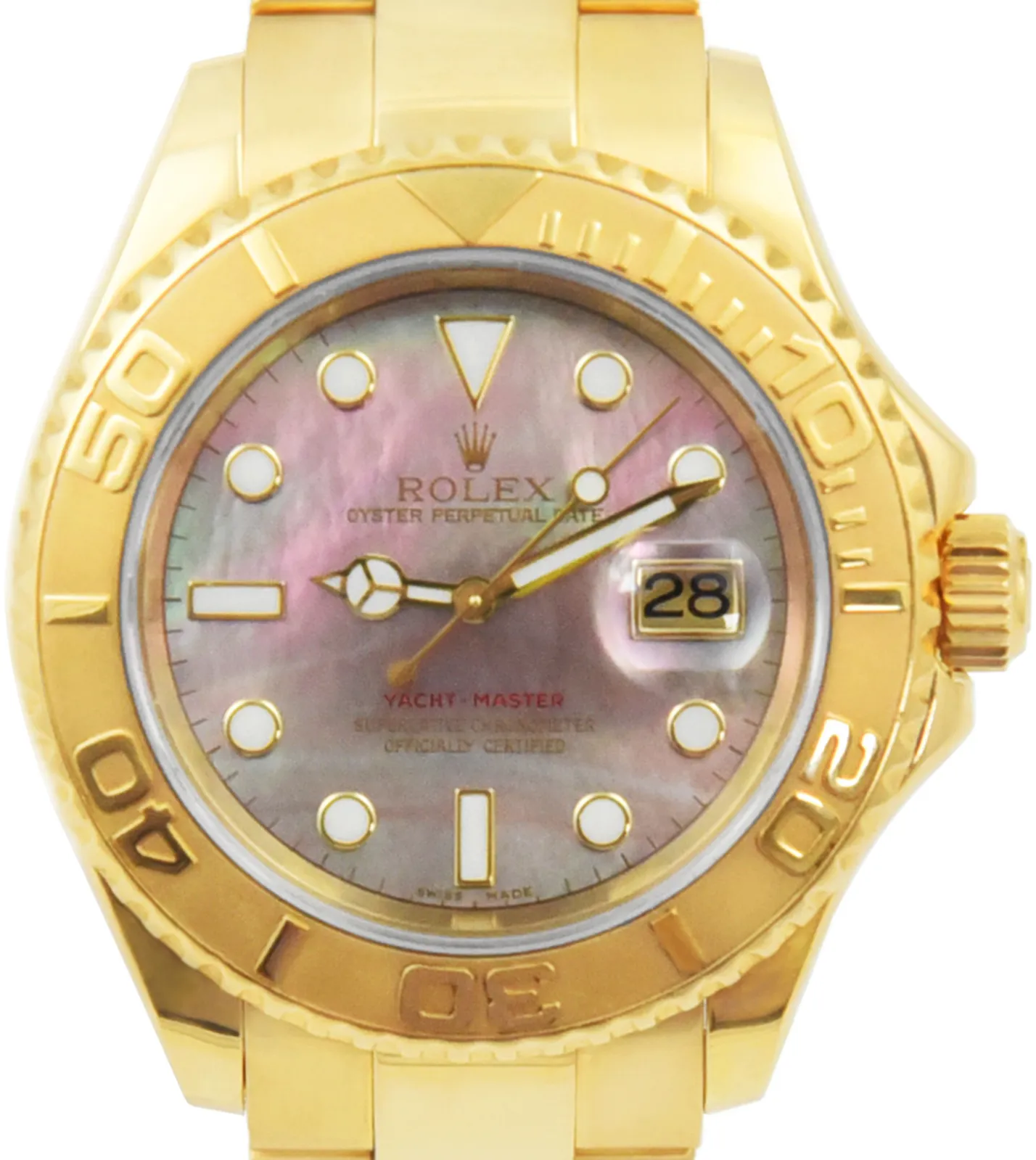 Rolex Yacht-Master 40 16628B 40mm Yellow gold Mother-of-pearl