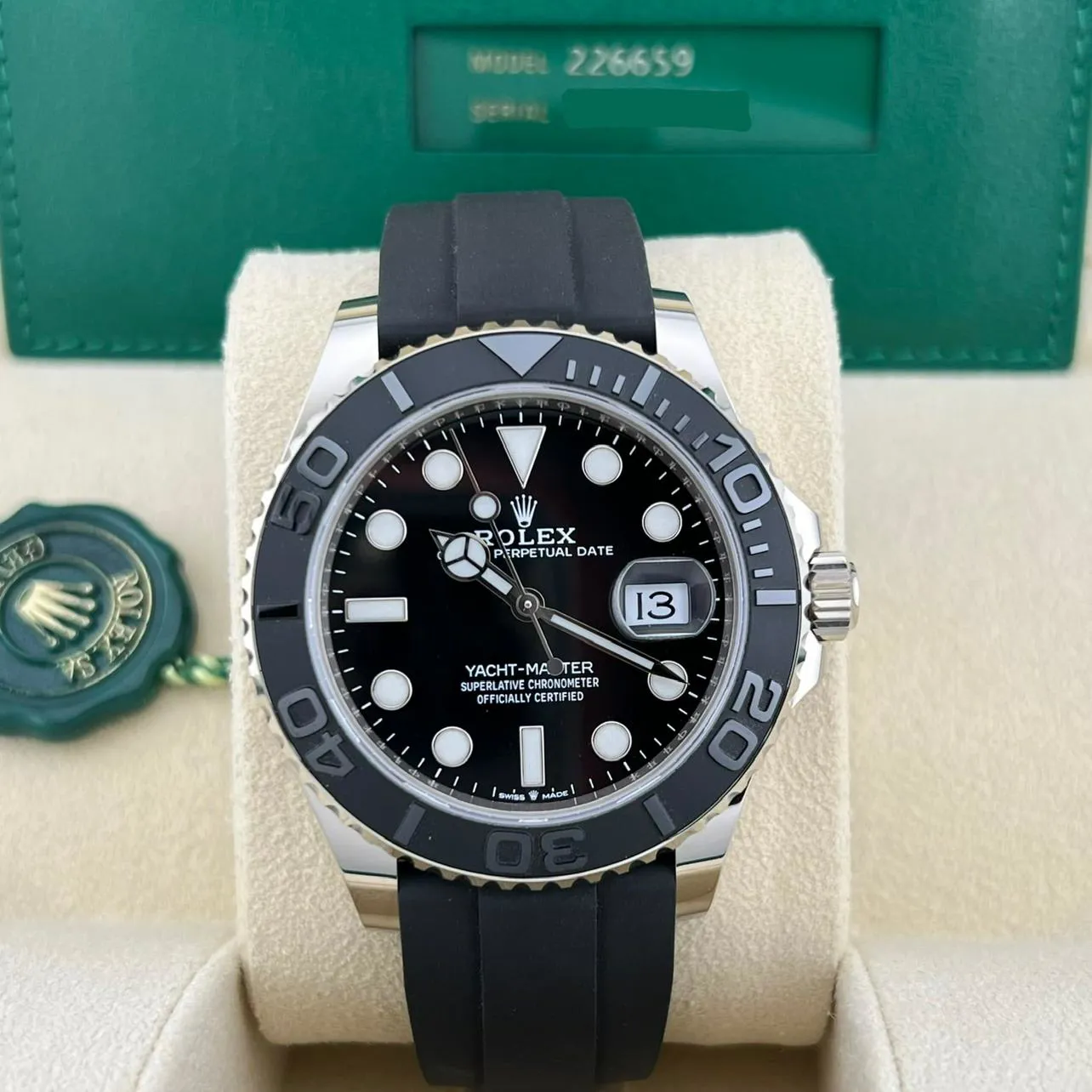 Rolex Yacht-Master 226659-0002 42mm 18k white gold Black