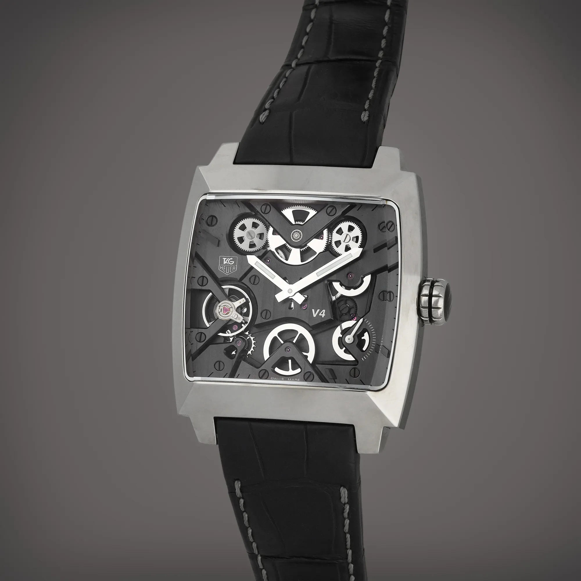 TAG Heuer Monaco V4 41mm Platinum Semi-skeletonized