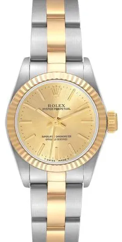 Rolex Oyster Perpetual 67193 24mm Stainless steel Champagne