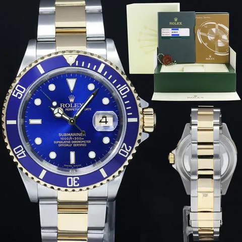 Rolex Submariner Date 16613 T 40mm Yellow gold Champagne