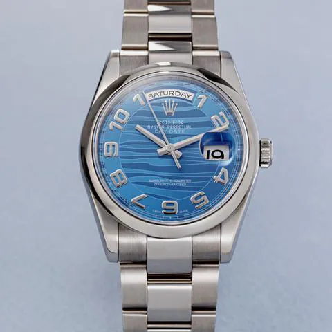 Rolex Day-Date 36 118209 36mm White gold Blue