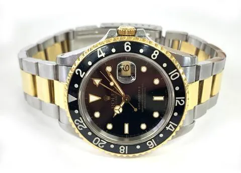 Rolex GMT-Master II 16713 40mm Yellow gold and Stainless steel Black 1