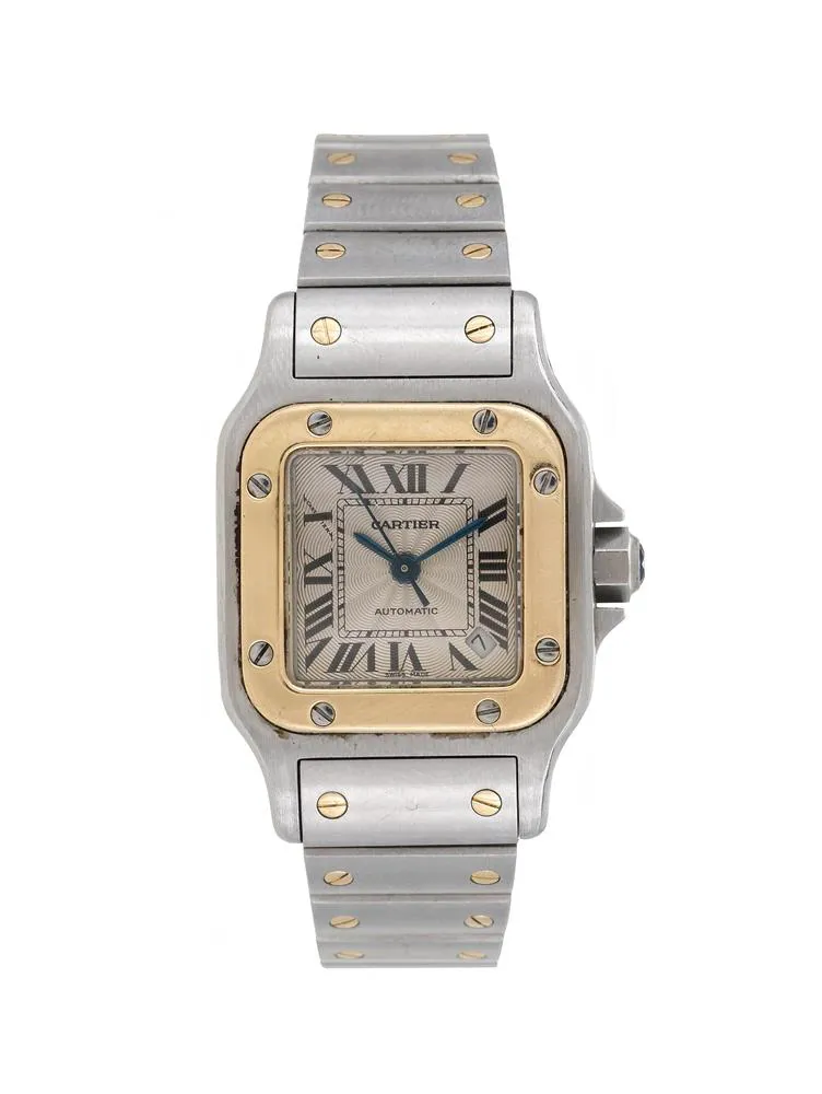 Cartier Santos 2423 24mm Stainless steel and Gold-plated Silver