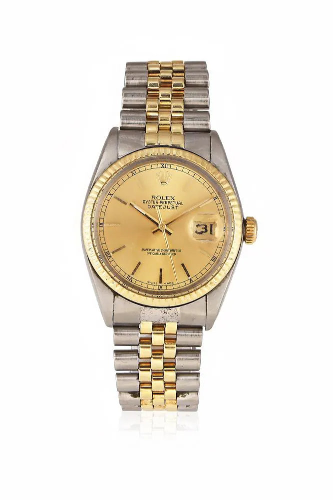 Rolex Datejust 36 16013 35mm Stainless steel and gold coloured Champagne