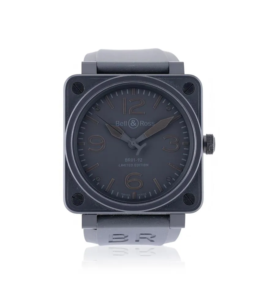 Bell & Ross Instruments BR-01-92-SB 46mm Stainless steel Black