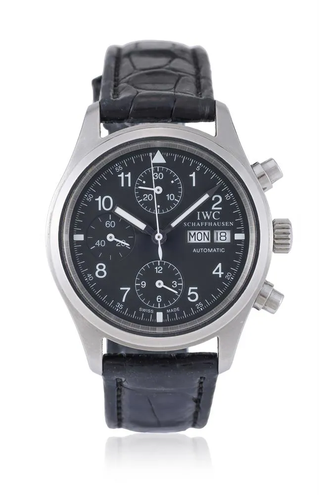 IWC Fliegerchronograph 3706 39mm Stainless steel Black