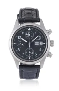 IWC Fliegerchronograph 3706 Stainless steel Black