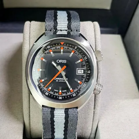 Oris Chronoris 01 733 7737 4054-07 5 19 24 39mm Stainless steel Black