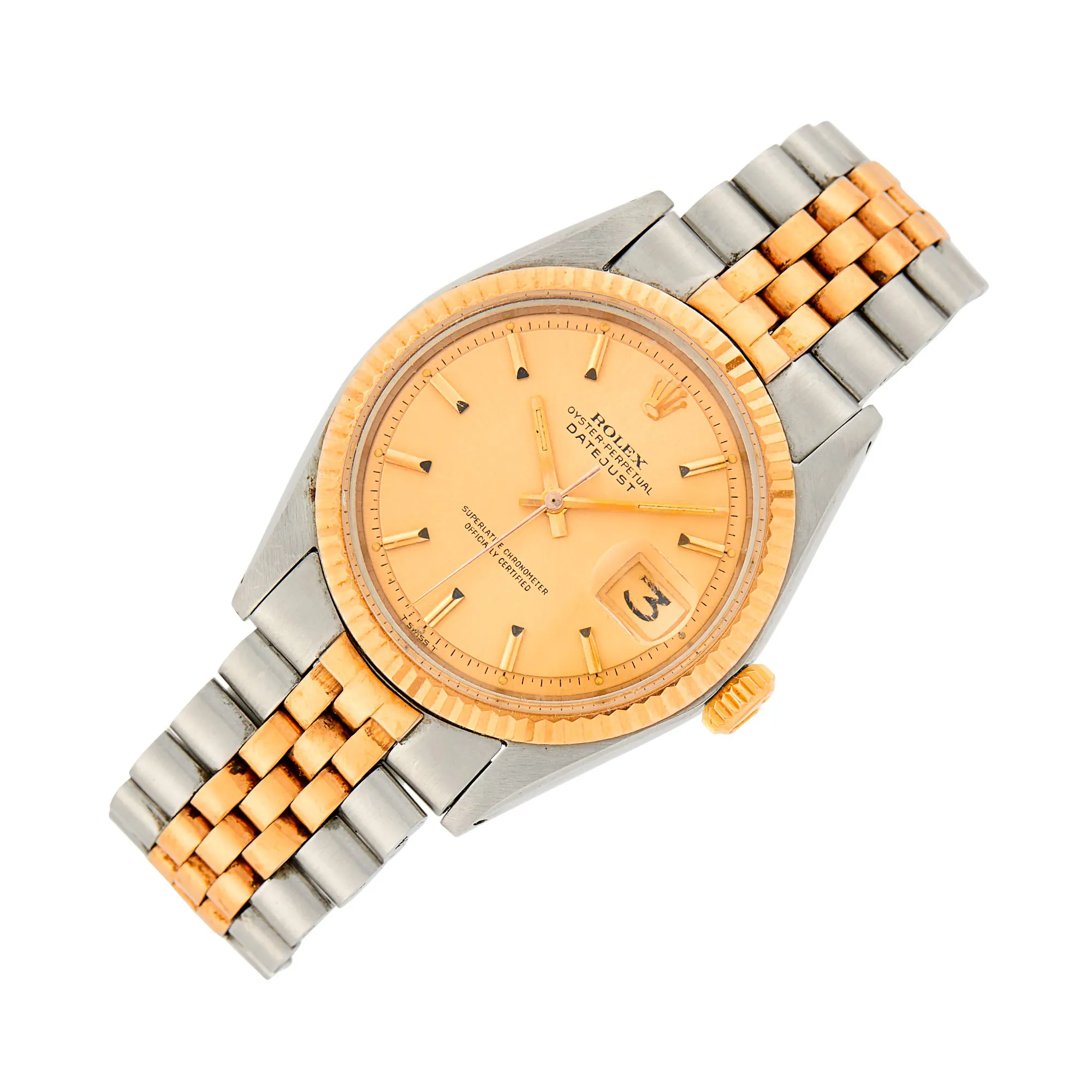 Rolex Datejust 1601 36mm Stainless steel and rose gold Champagne