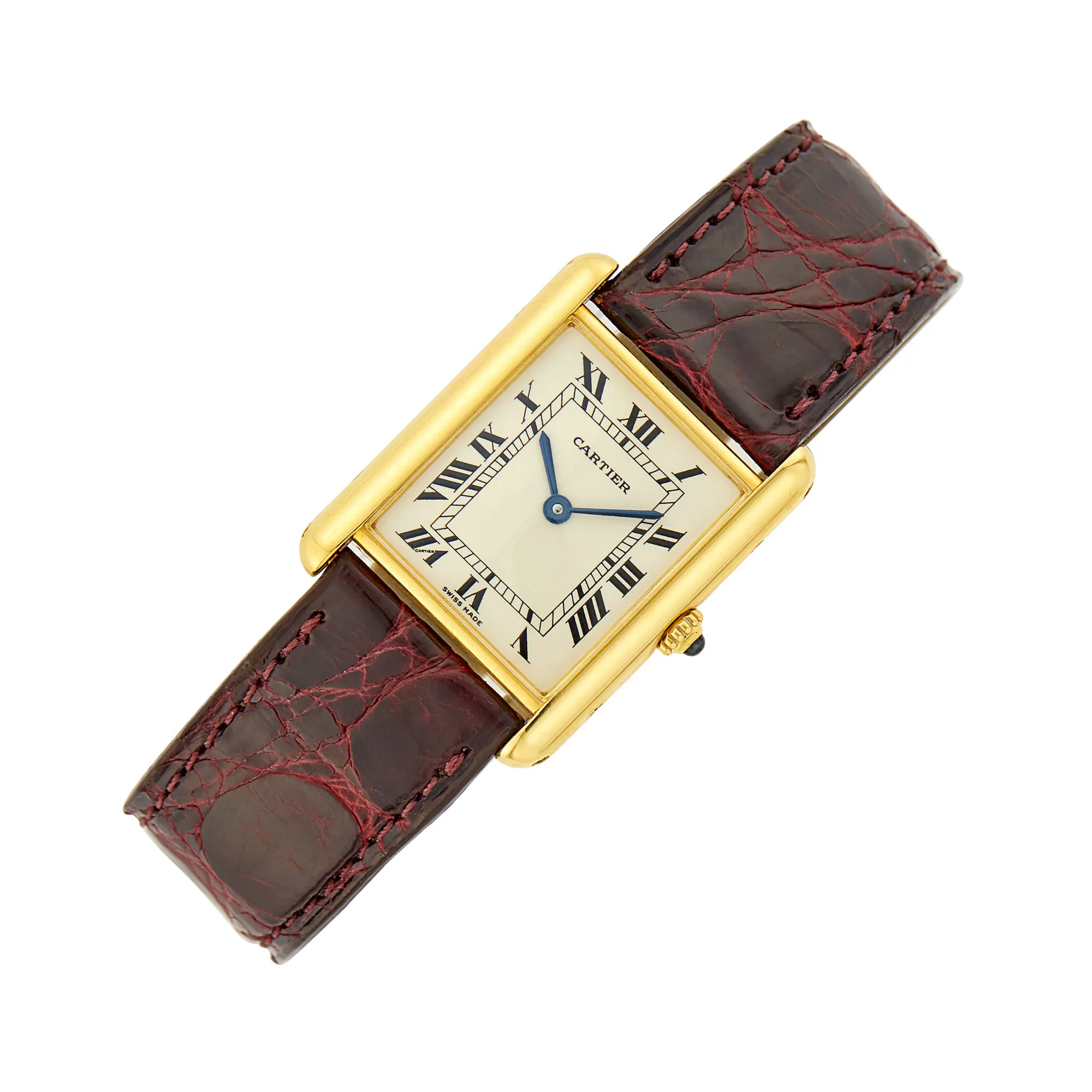 Cartier Tank MG218498 23.5mm Yellow gold Silver