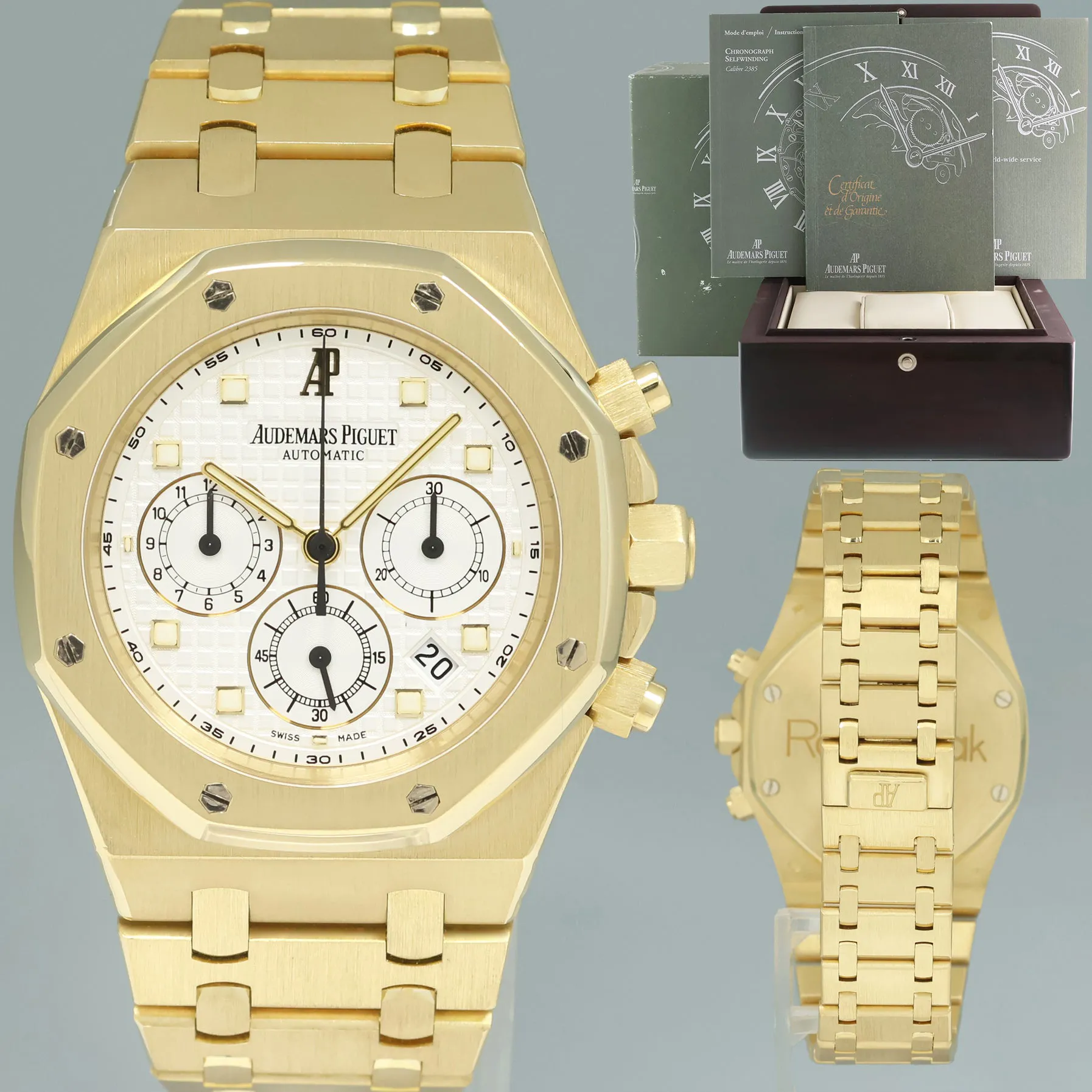 Audemars Piguet Royal Oak Chronograph 25960 39mm Yellow gold White