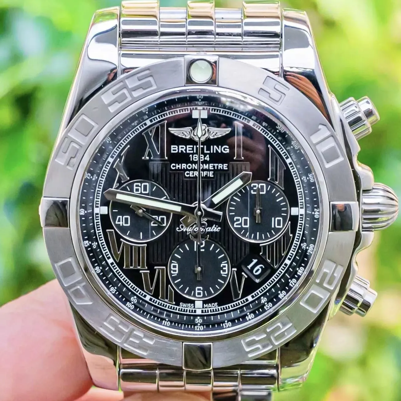 Breitling Chronomat 44 AB0110 44mm Stainless steel Black