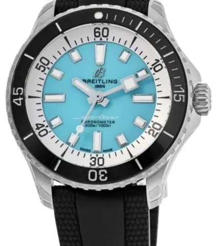 Breitling Superocean A17376211L2S1 44mm Stainless steel Turquoise