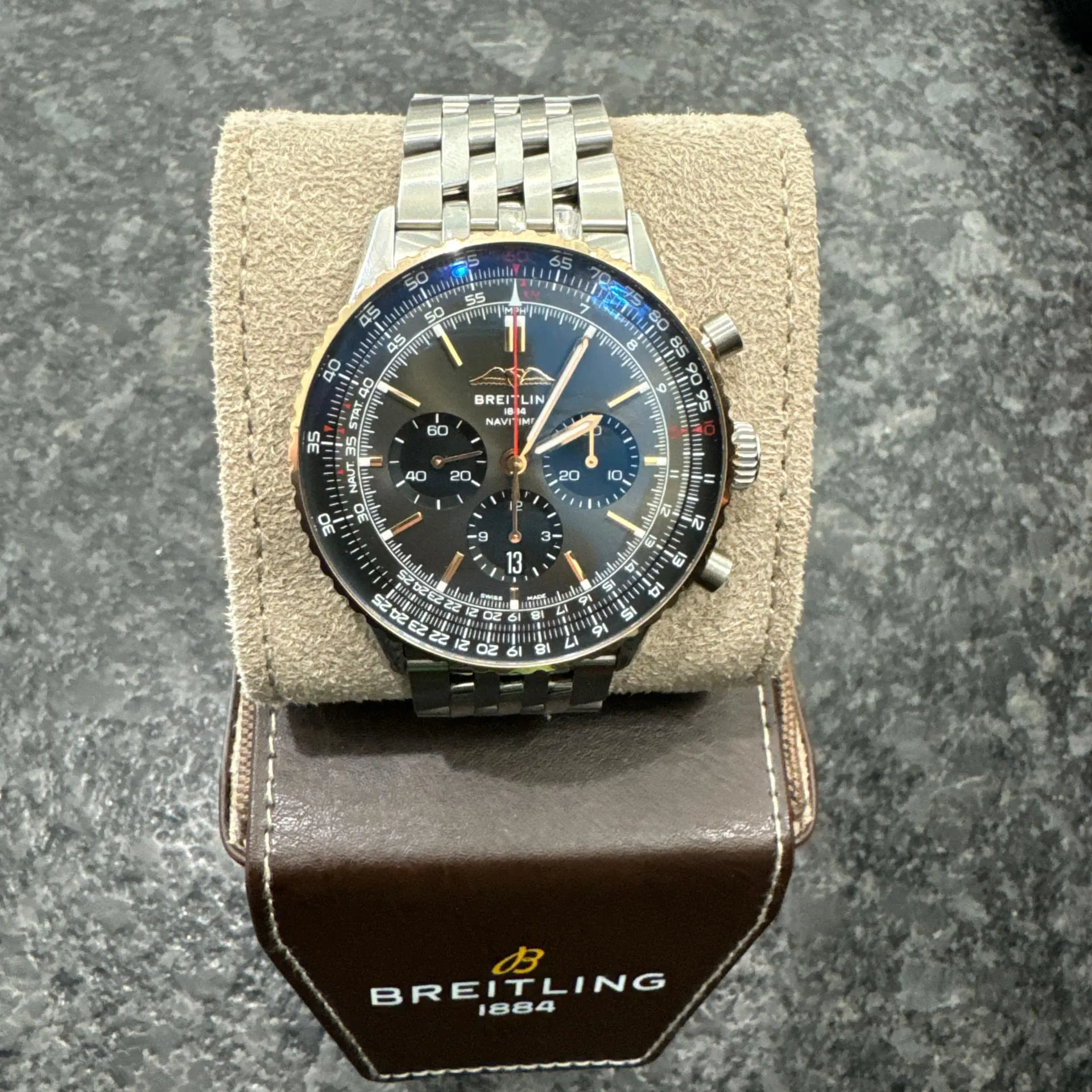 Breitling Navitimer B01 Chronograph UB01371A1B1P1 46mm Stainless steel Gray