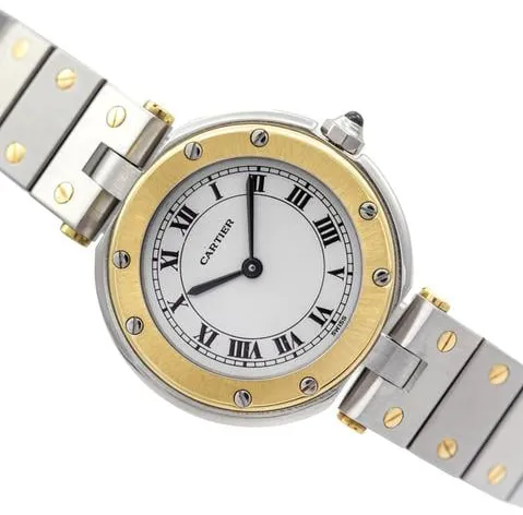 Cartier Santos 8191 27mm Yellow gold and Stainless steel White