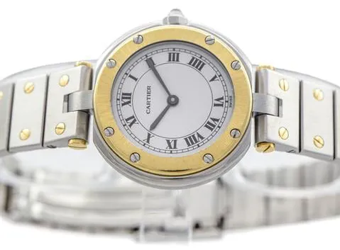 Cartier Santos 8191 27mm Yellow gold and Stainless steel White 1