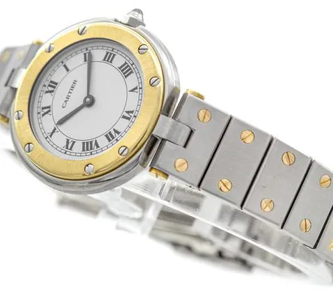 Cartier Santos 8191 27mm Yellow gold and Stainless steel White 3