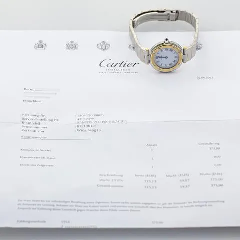 Cartier Santos 8191 27mm Yellow gold and Stainless steel White 8