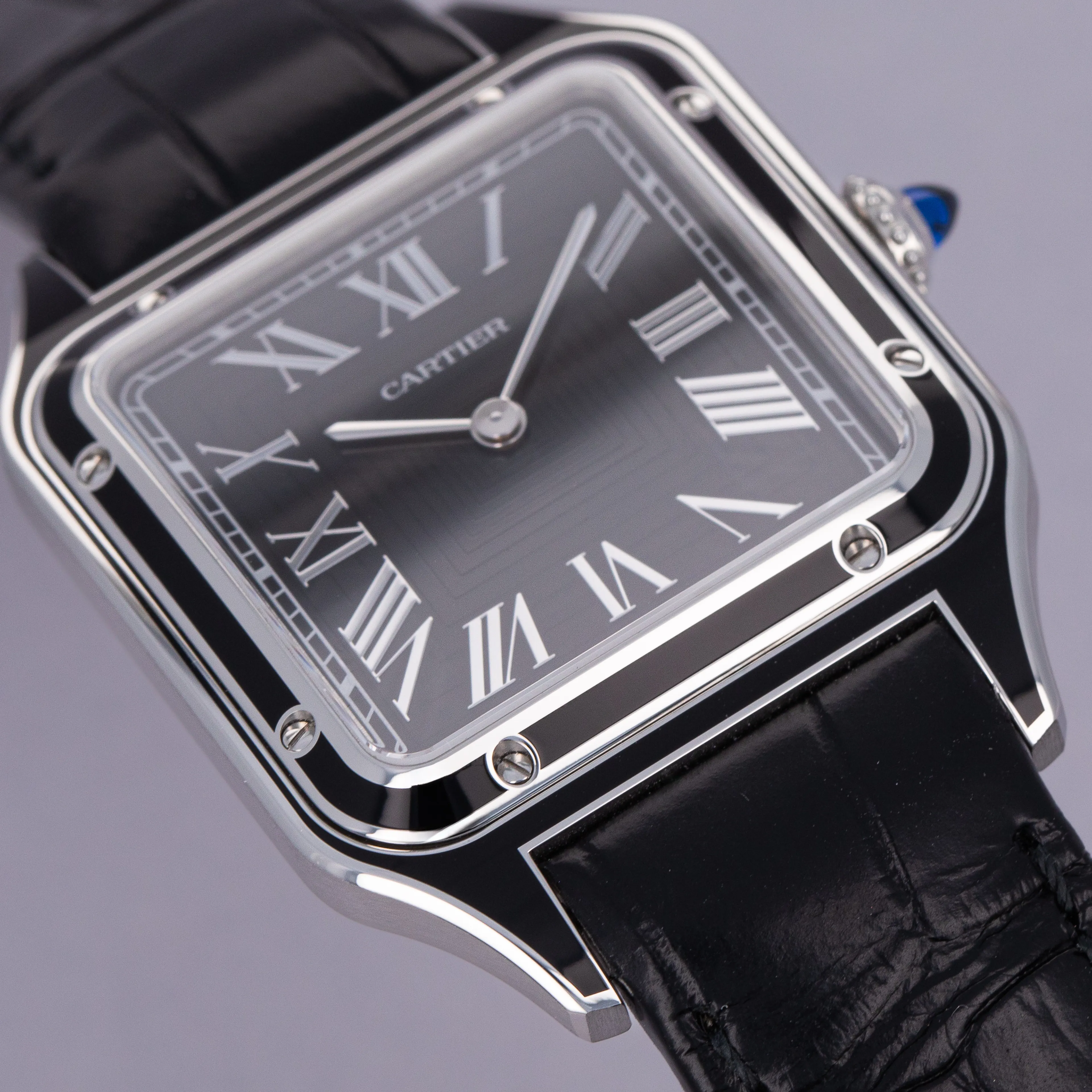 Cartier Santos Dumont WSSA0046 43.5mm Stainless steel Black 1