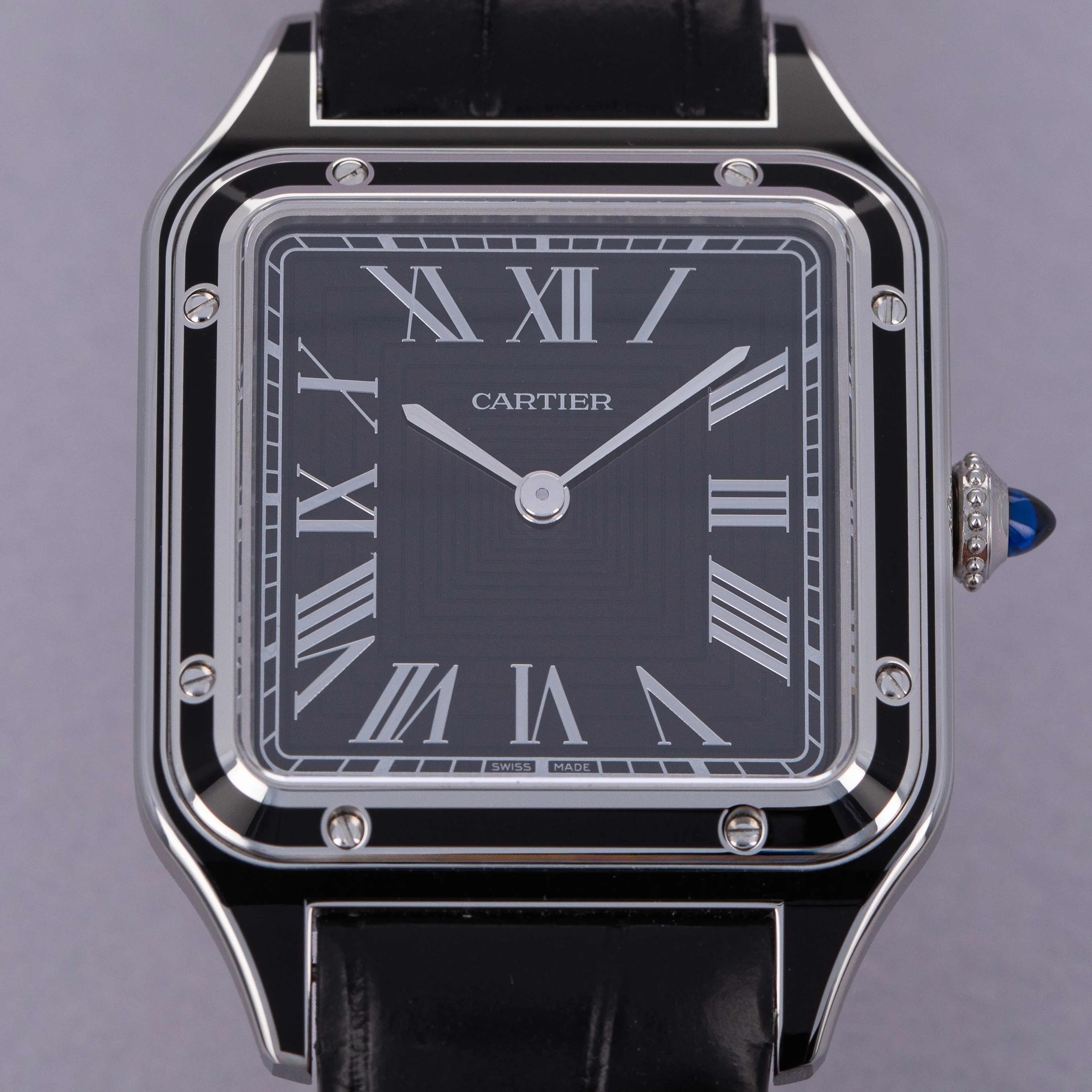 Cartier Santos Dumont WSSA0046 43.5mm Stainless steel Black 11