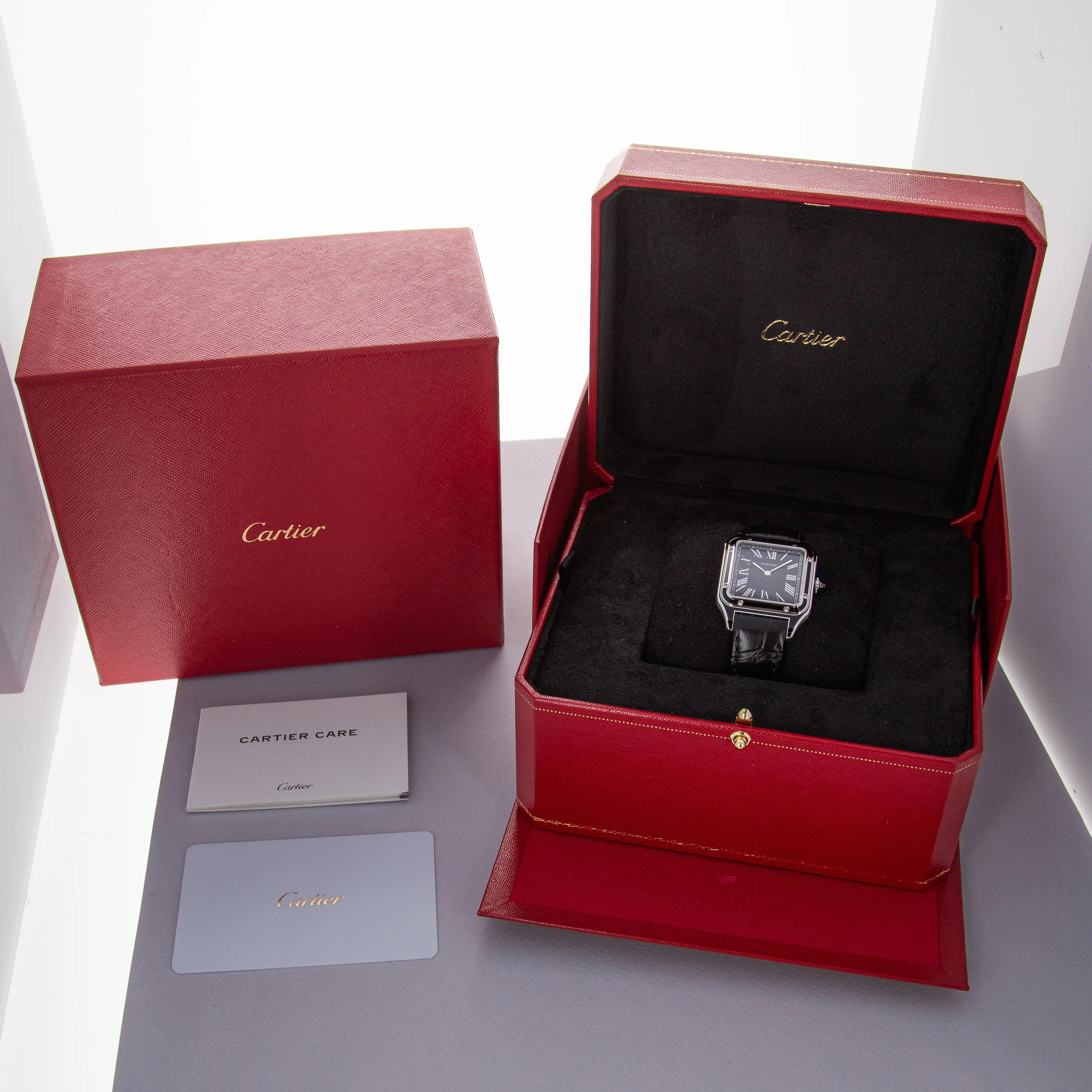 Cartier Santos Dumont WSSA0046 43.5mm Stainless steel Black 15