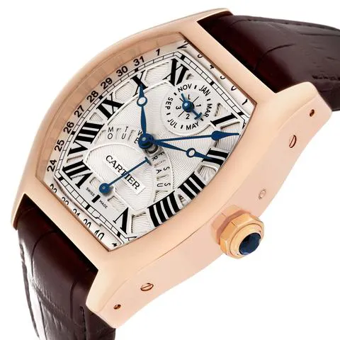 Cartier Tortue W1580045 45.5mm Rose gold Silver 2