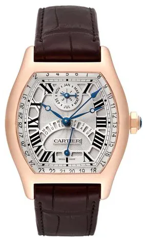 Cartier Tortue W1580045 45.5mm Rose gold Silver 6