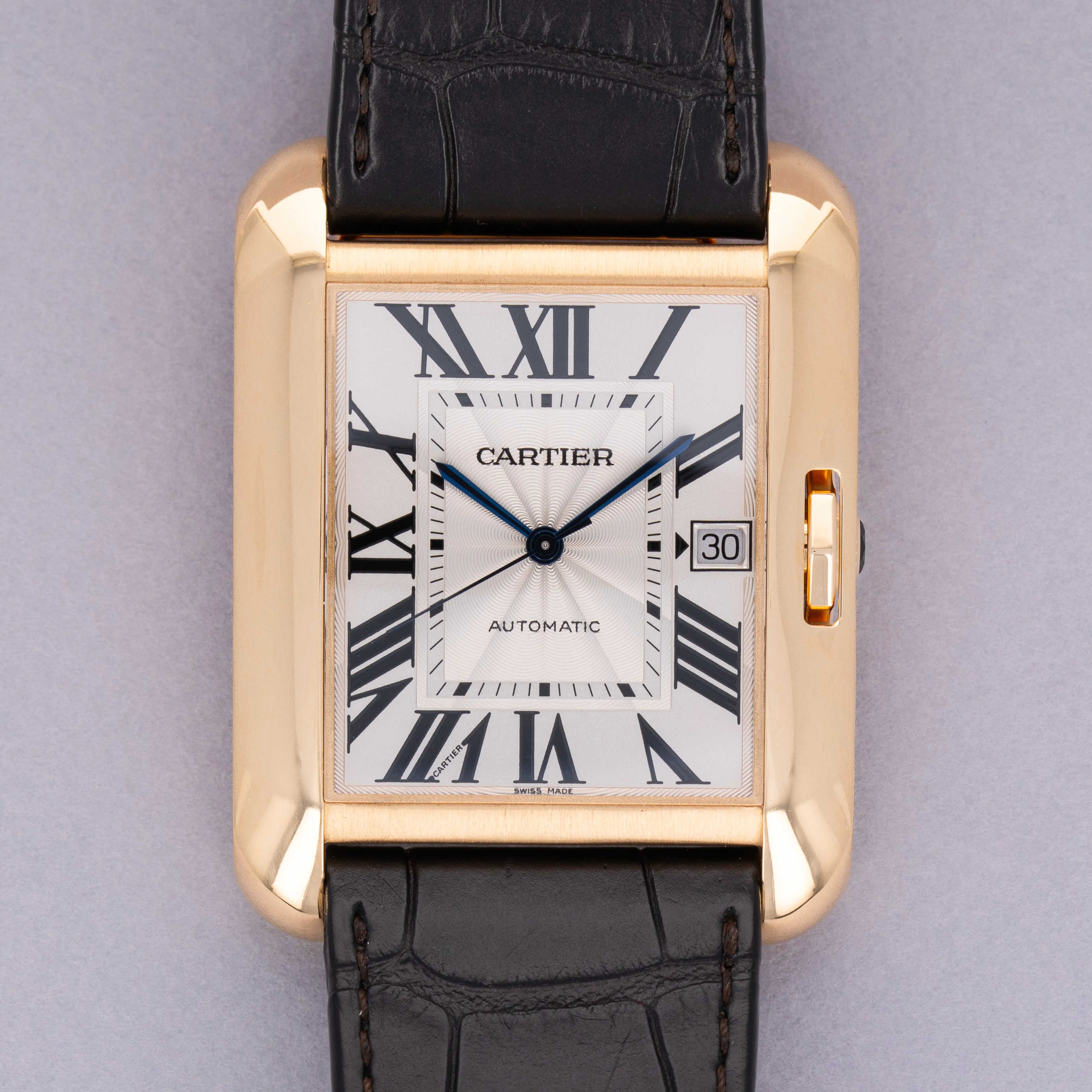 Cartier Tank Anglaise 3505 47mm Yellow gold Silver