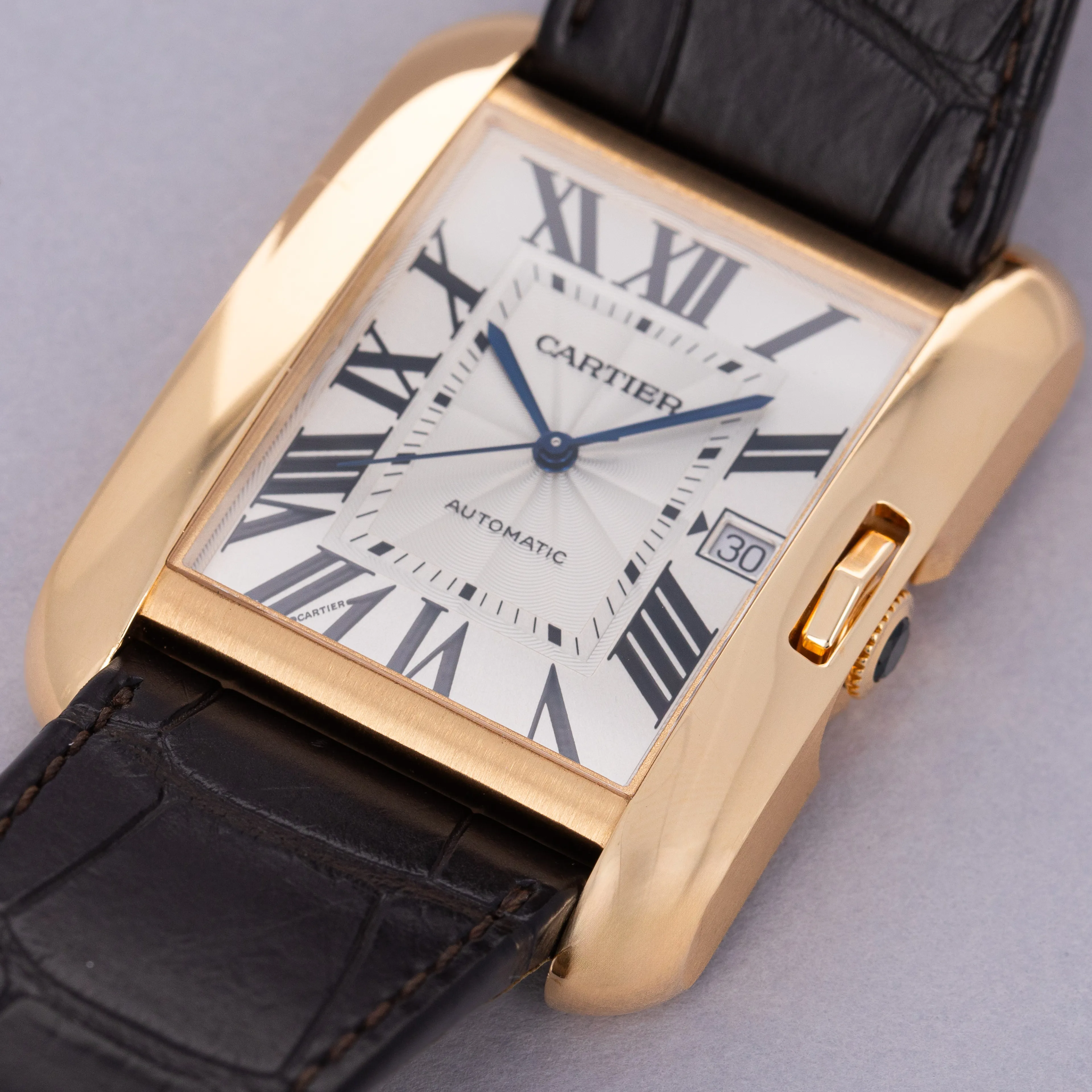Cartier Tank Anglaise 3505 47mm Yellow gold Silver 2