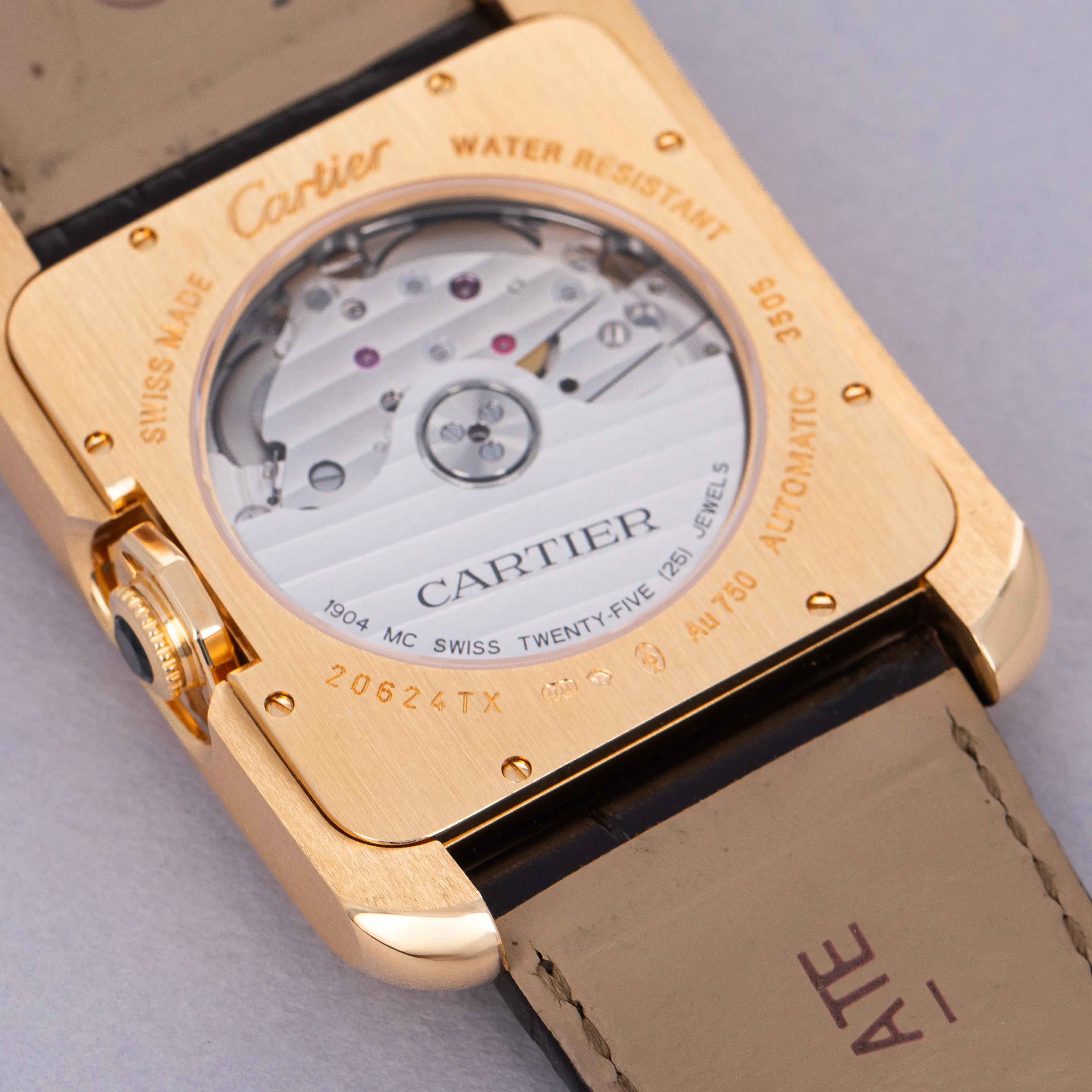 Cartier Tank Anglaise 3505 47mm Yellow gold Silver 3