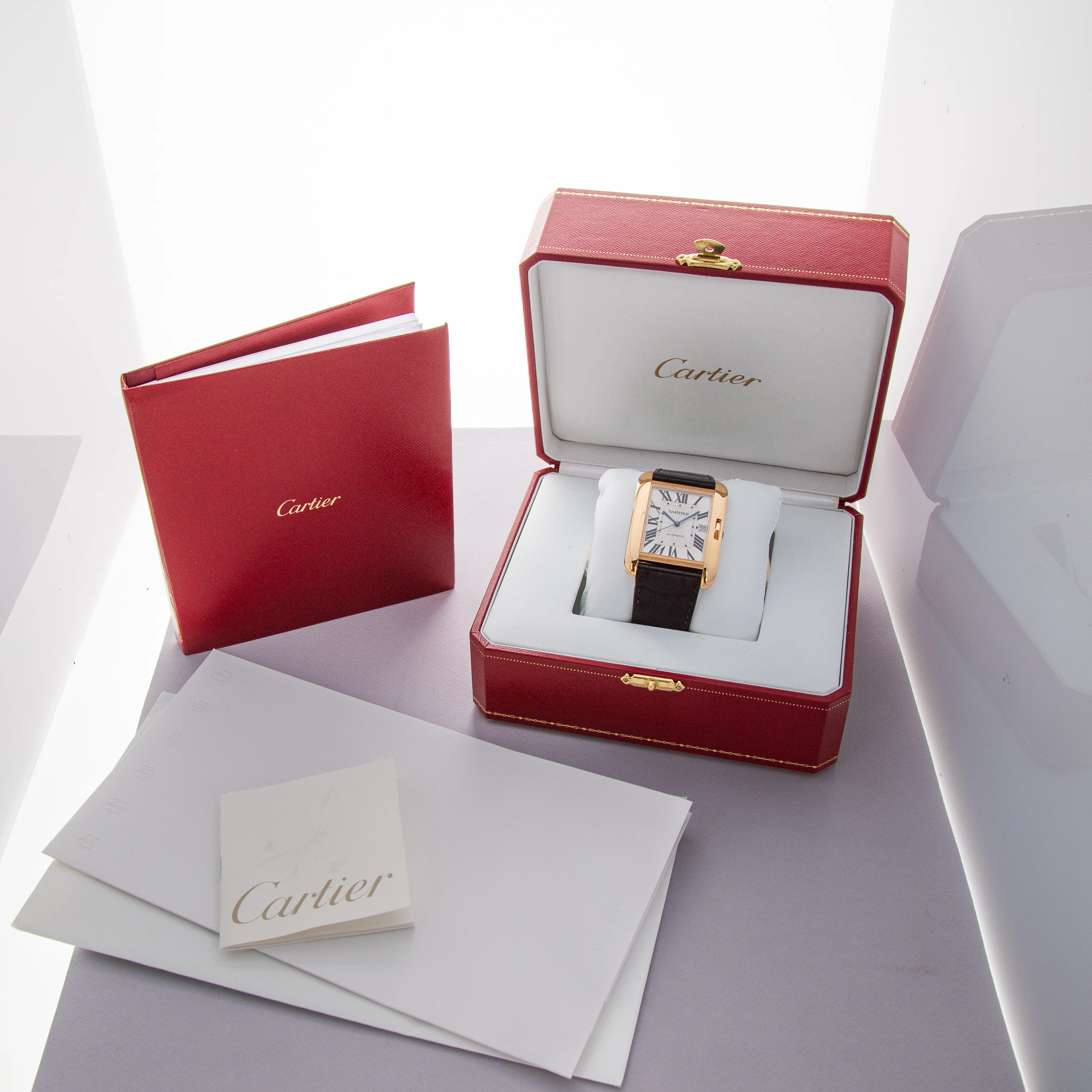 Cartier Tank Anglaise 3505 47mm Yellow gold Silver 15