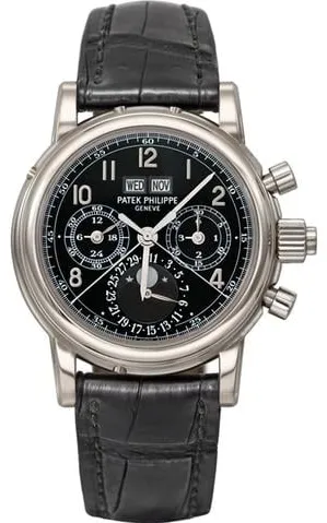 Patek Philippe Perpetual Calendar Chronograph 5004G-015 36.5mm White gold Black