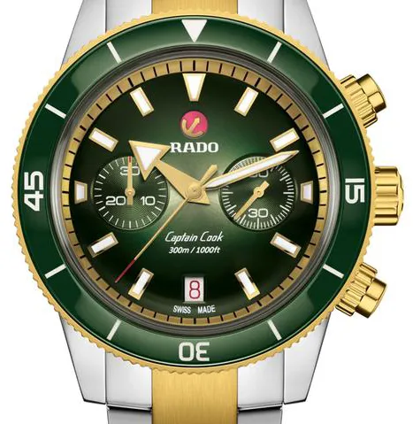 Rado Captain Cook R32151318 43mm Stainless steel Black and Green