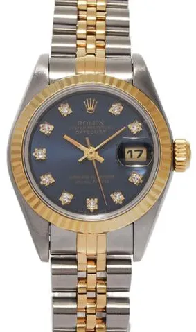 Rolex Datejust 69173G 26mm Yellow gold Blue